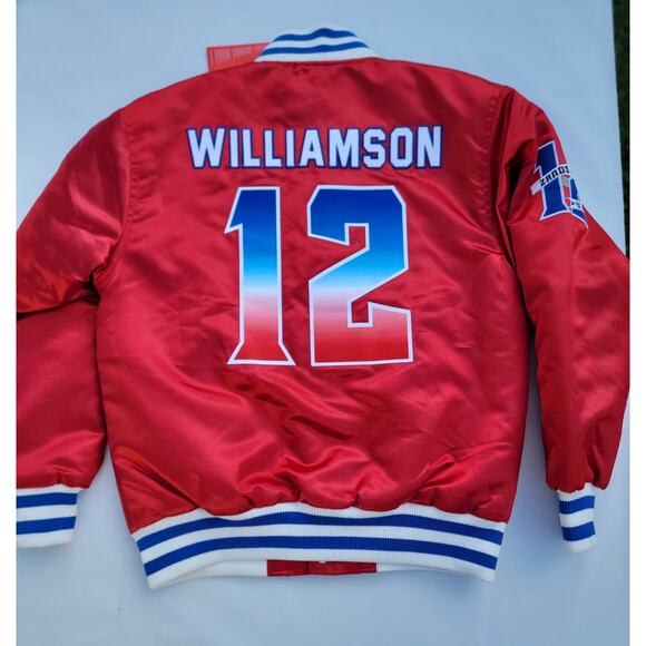 Retro 80's Style S Zion Williamson 100% Satin Team Jacket Carolina State Champs - Picture 7 of 8